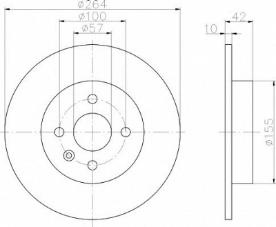 HELLA PAGID 8dd355110271 -  Тормозной диск